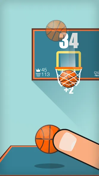 Basketball FRVR - Dunk Shoot [MOD: безлимитные монеты и открытые уровни] Screenshot 2