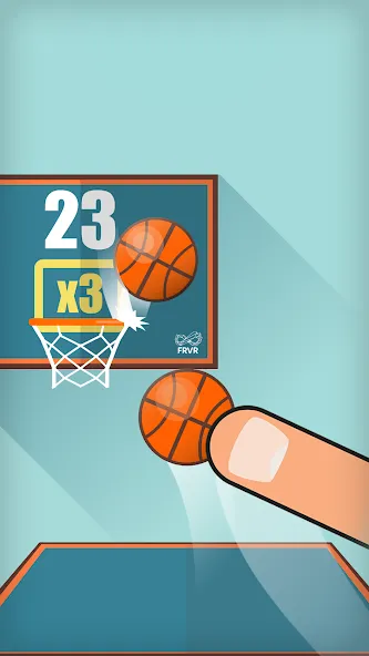 Basketball FRVR - Dunk Shoot [MOD: безлимитные монеты и открытые уровни] Screenshot 3