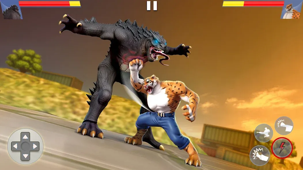 Kung Fu Animal: Fighting Games [MOD: безлимитные деньги и открыты все бойцы] Screenshot 1