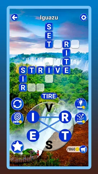 Around the Word: Crossword Puz [MOD: безлимитные подсказки и монеты] Screenshot 3