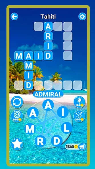 Around the Word: Crossword Puz [MOD: безлимитные подсказки и монеты] Screenshot 4