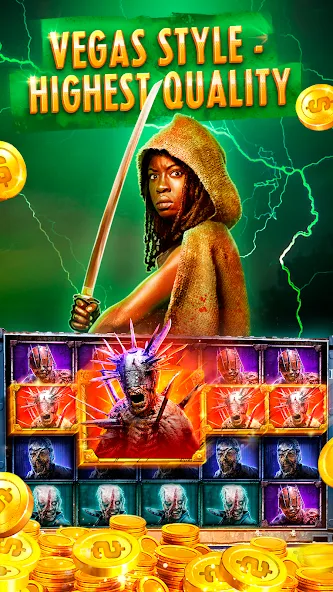 The Walking Dead Casino Slots [MOD: безлимитные монеты и бонусы] Screenshot 1
