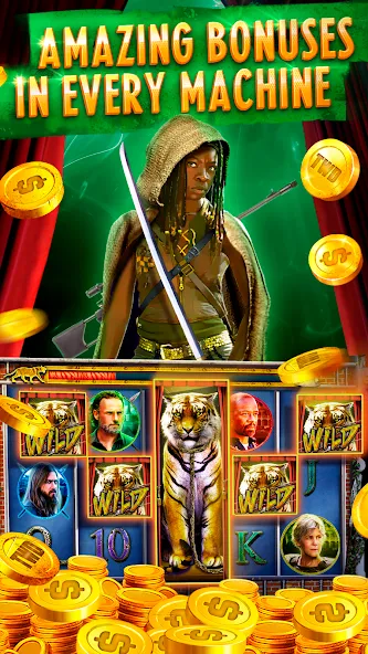The Walking Dead Casino Slots [MOD: безлимитные монеты и бонусы] Screenshot 4