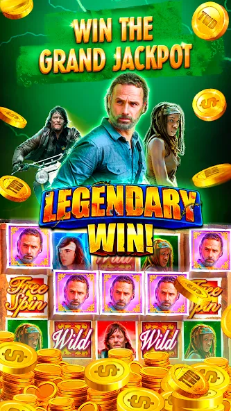 The Walking Dead Casino Slots [MOD: безлимитные монеты и бонусы] Screenshot 5