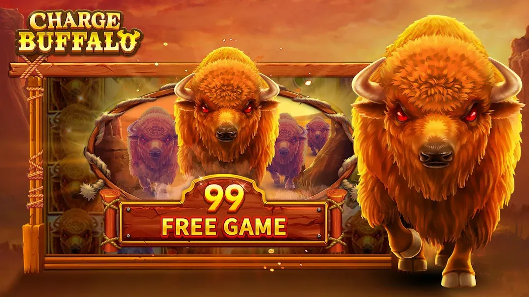 Charge Buffalo Slot-TaDa Games [MOD: безлимитные монеты и бонусы] Screenshot 2