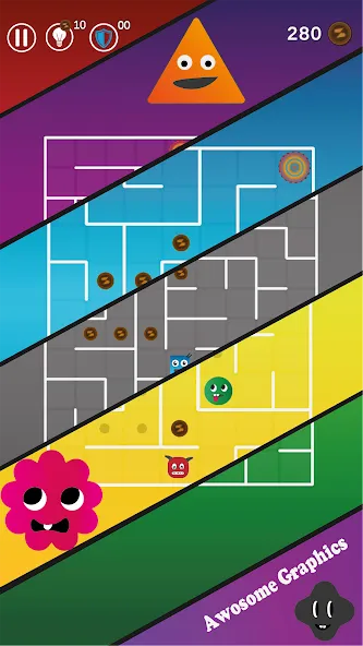 Maze Legend : A Cute Maze Game [MOD: безлимитные подсказки и все уровни] Screenshot 2