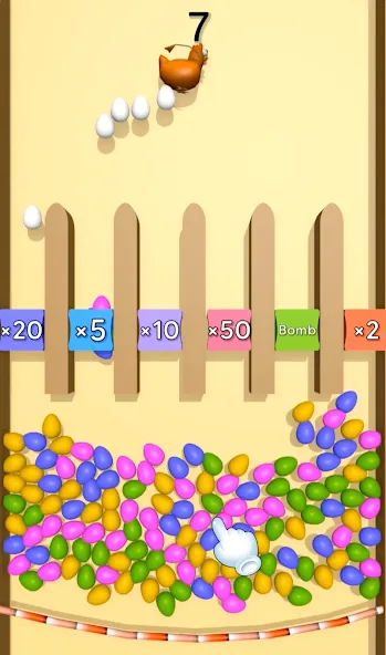 Eggs &amp; Chickens: Cut Rope Game [MOD: без рекламы и все уровни открыты] Screenshot 4