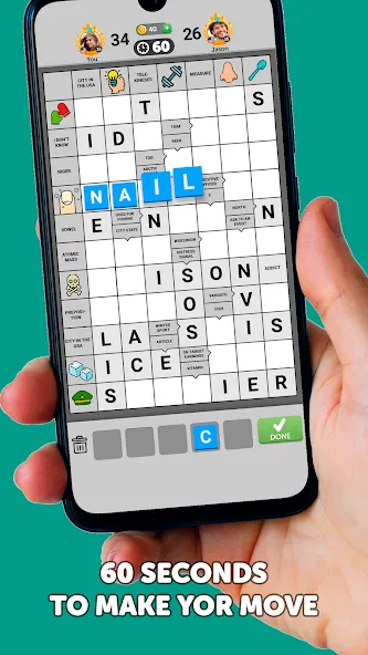 Wordgrams - Crossword &amp; Puzzle [MOD: безлимитные подсказки и жизни] Screenshot 1