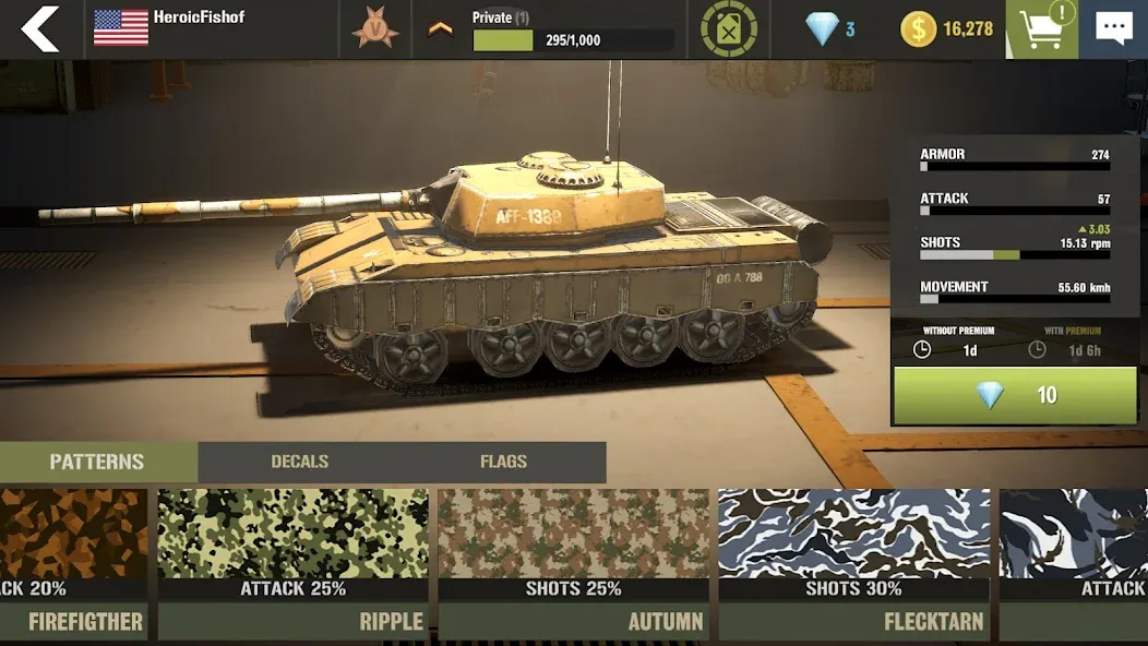War Machines：Tanks Battle Game [MOD: безлимитные деньги и боеприпасы] Screenshot 4