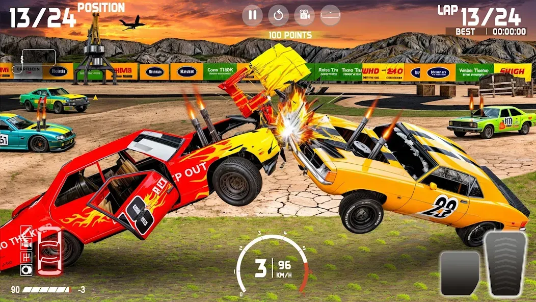 Demolition Derby: Car Games [MOD: безлимитные деньги и топливо] Screenshot 1