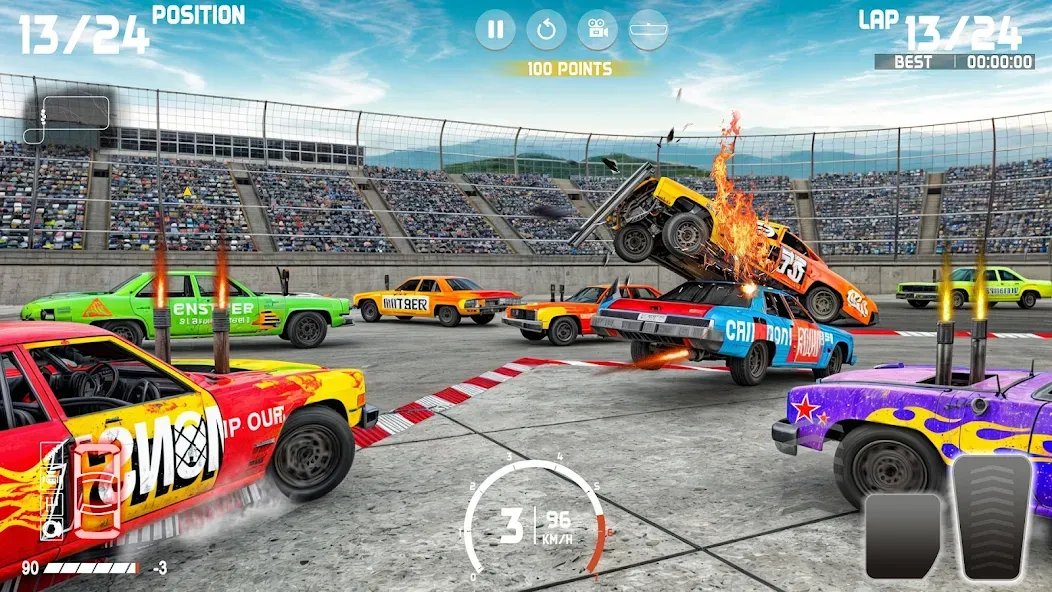 Demolition Derby: Car Games [MOD: безлимитные деньги и топливо] Screenshot 4