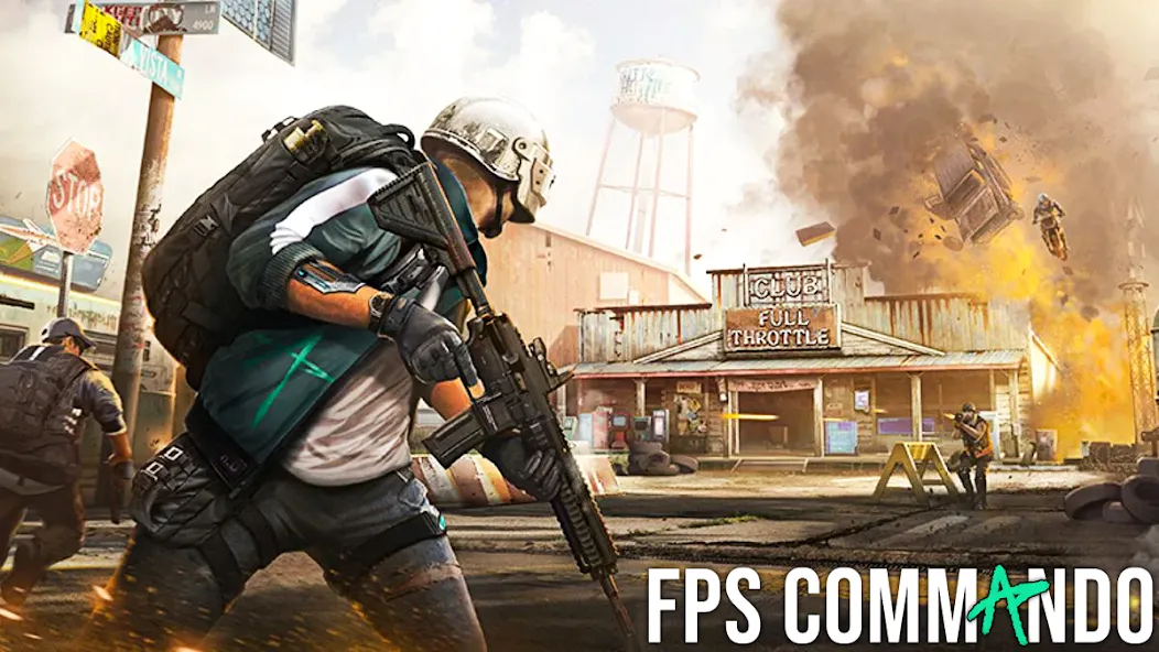 FPS Commando Shooter Games [MOD: безлимитные патроны и здоровье] Screenshot 5