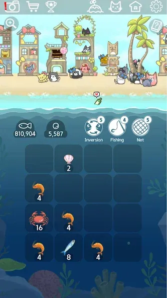 2048 Kitty Cat Island [MOD: бесконечные очки и все котики открыты] Screenshot 2