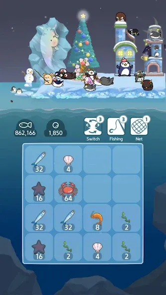 2048 Penguin Island [MOD: без рекламы и много денег] Screenshot 1