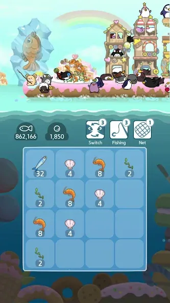 2048 Penguin Island [MOD: без рекламы и много денег] Screenshot 2