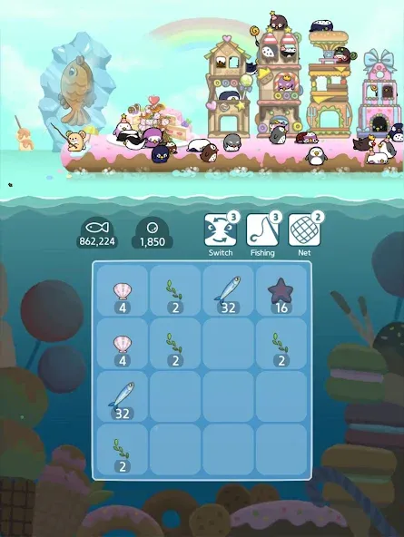 2048 Penguin Island [MOD: без рекламы и много денег] Screenshot 4