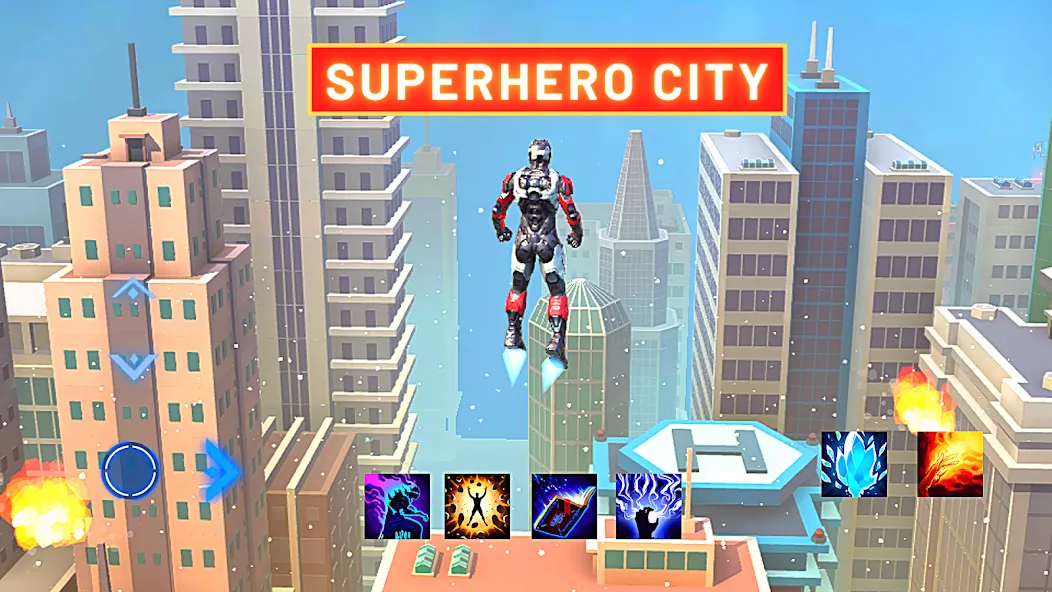 Super hero Flying iron jet man [MOD: безлимитные деньги и усиленные способности] Screenshot 2