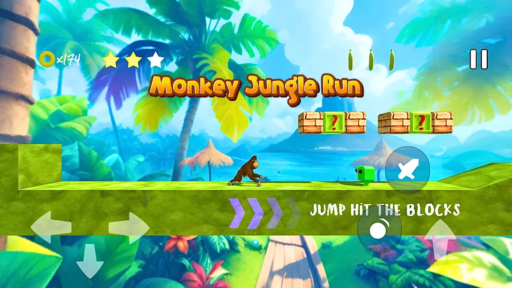Monkey jungle run kong gorilla [MOD: безлимитные монеты и жизни] Screenshot 2