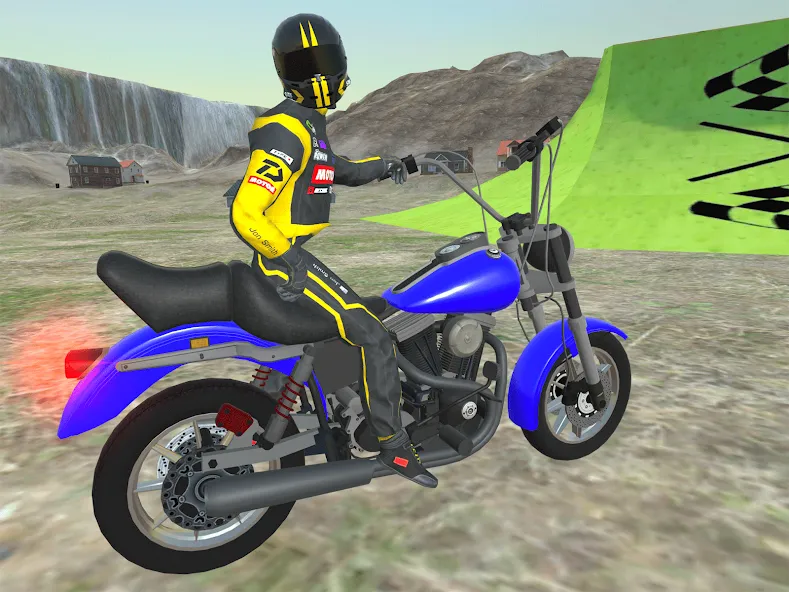 Moto bike Driving: Mega Ramp [MOD: безлимитные деньги и всё открыто] Screenshot 1