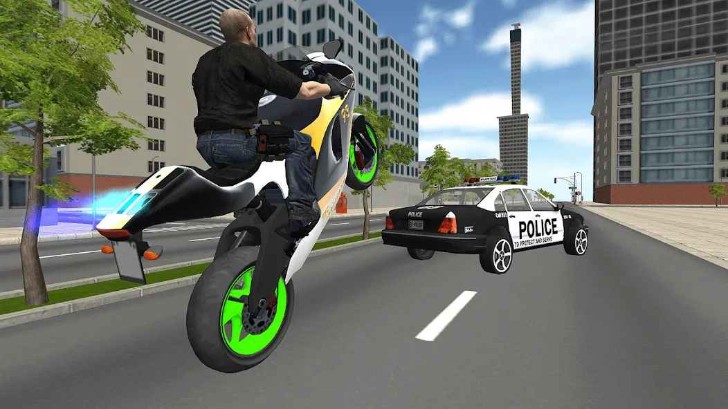 Bike Driving: Police Chase [MOD: безлимитные деньги и топливо] Screenshot 2