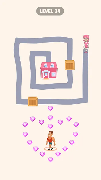 Draw To Home [MOD: открыты все уровни и подсказки] Screenshot 4