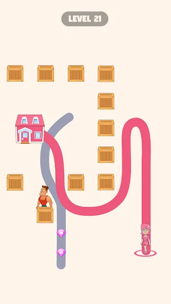 Draw To Home [MOD: открыты все уровни и подсказки] Screenshot 5