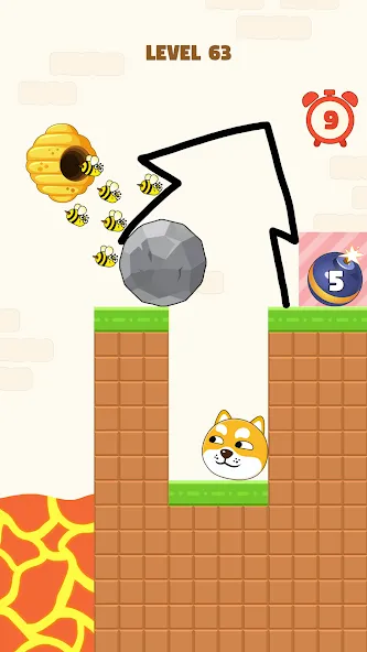 Save The Dog [MOD: без рекламы и бесконечные жизни] Screenshot 4