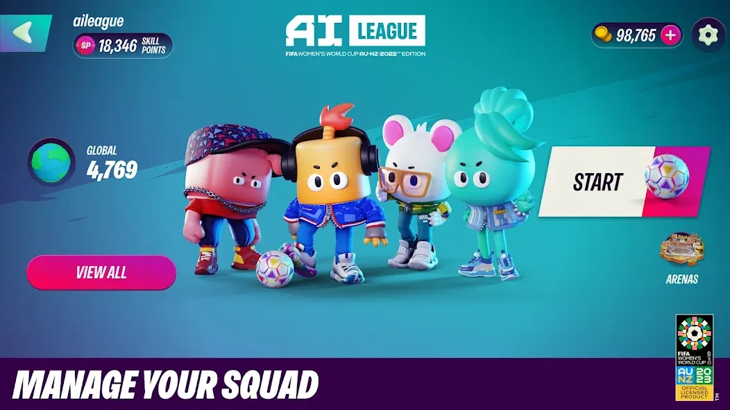 FIFA World Cup AI League [MOD: безлимитные монеты и энергия] Screenshot 2