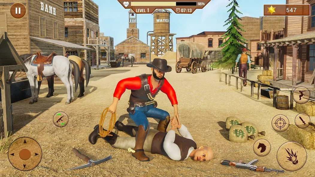 West Cowboy Shooting Games 3D [MOD: безлимитные деньги и боеприпасы] Screenshot 2