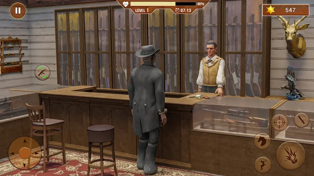 West Cowboy Shooting Games 3D [MOD: безлимитные деньги и боеприпасы] Screenshot 3