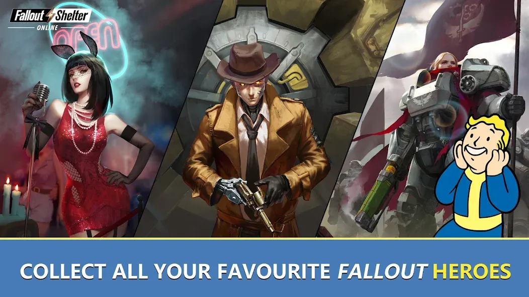 Fallout Shelter Online [MOD: безлимитные ресурсы и мощные герои] Screenshot 3