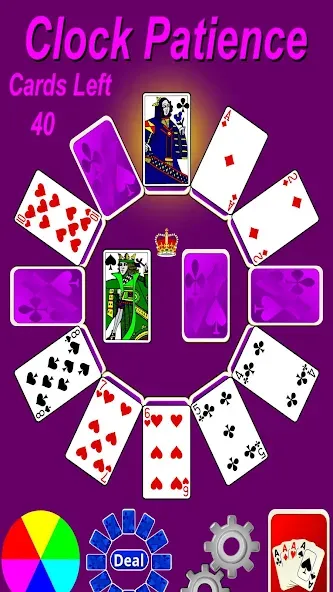 Clock Patience Solitaire [MOD: подсказки и безлимитные ходы] Screenshot 1