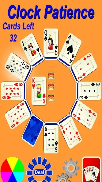 Clock Patience Solitaire [MOD: подсказки и безлимитные ходы] Screenshot 2