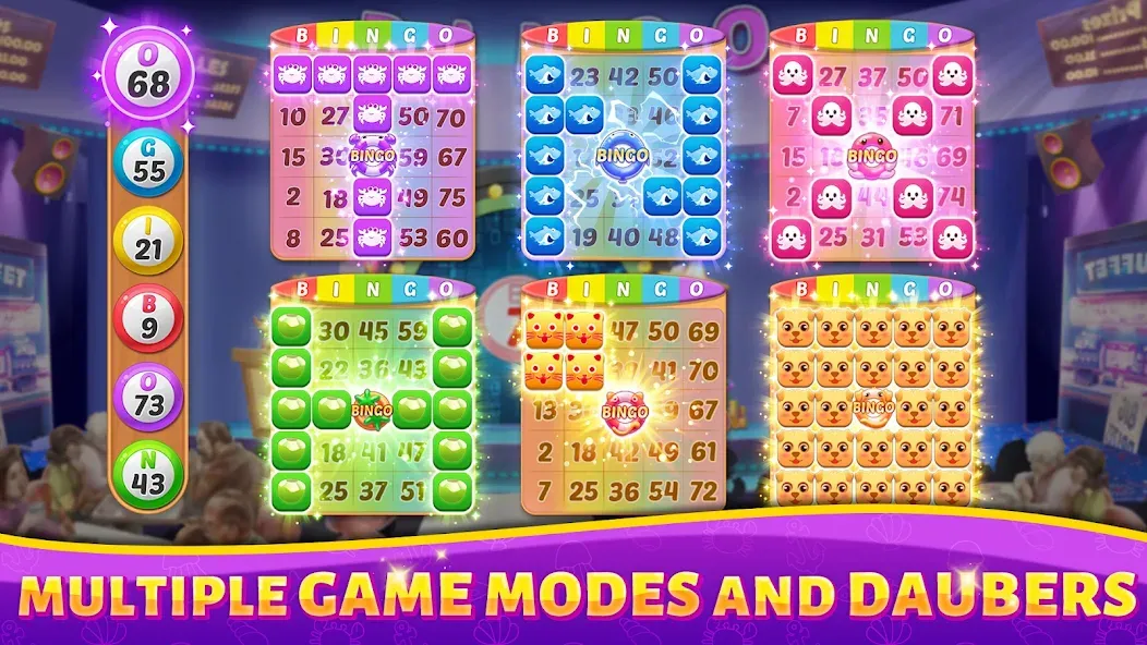 Bingo Rush - Club Bingo Games [MOD: безлимитные монеты и бонусы] Screenshot 2