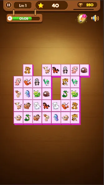 Onet Connect Animal Game [MOD: безлимитные подсказки и отмены ходов] Screenshot 5