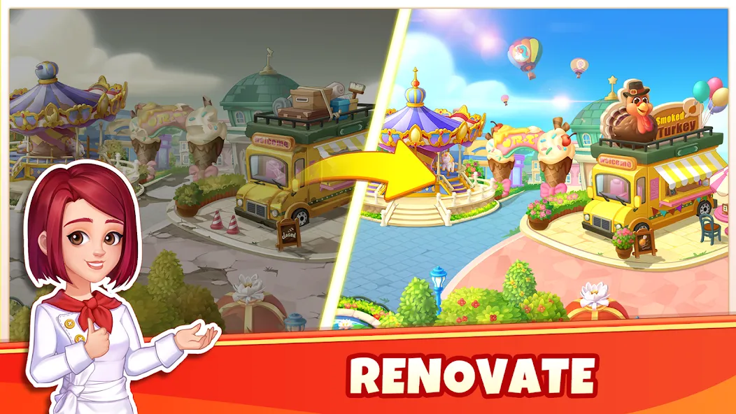 Cooking Wonder-Restaurant Game [MOD: безлимитные монеты и алмазы] Screenshot 2