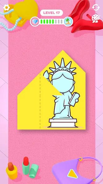 Paper Fold [MOD: все уровни и подсказки открыты] Screenshot 3