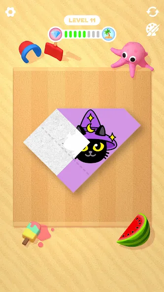 Paper Fold [MOD: все уровни и подсказки открыты] Screenshot 4