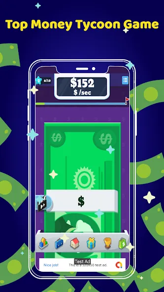 Money Clicker Game -Money Rain [MOD: безлимитные деньги и бустеры] Screenshot 1