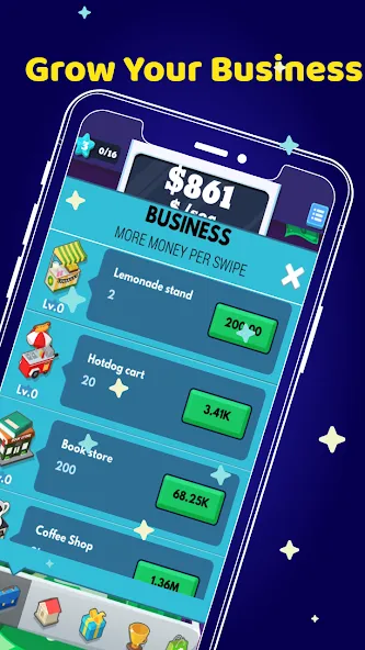 Money Clicker Game -Money Rain [MOD: безлимитные деньги и бустеры] Screenshot 3