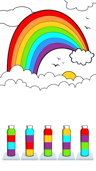 Sort Paint: Water Sort Puzzle [MOD: безлимитные ходы и подсказки] Screenshot 2