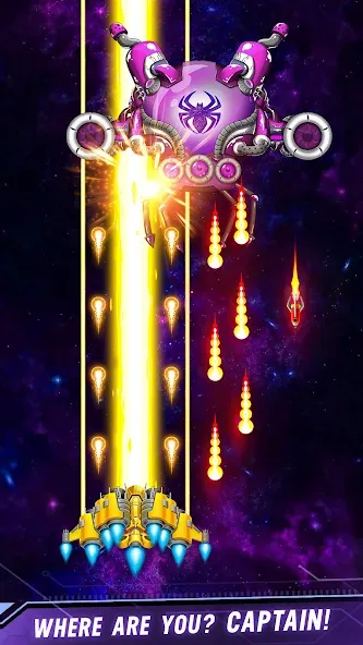 Space shooter - Galaxy attack [MOD: безлимитные деньги и оружие] Screenshot 2
