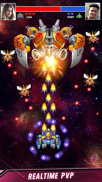 Space shooter - Galaxy attack [MOD: безлимитные деньги и оружие] Screenshot 3