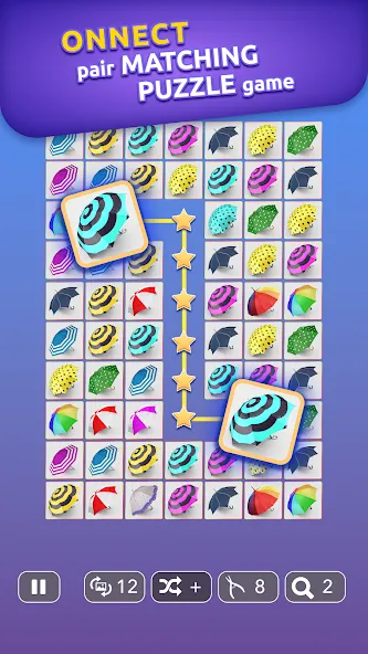 Onnect - Pair Matching Puzzle [MOD: подсказки доступны без ограничений] Screenshot 3