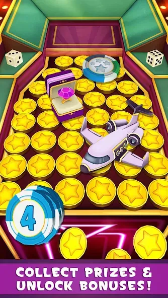 Coin Dozer: Casino [MOD: безлимитные монеты и джекпоты] Screenshot 2