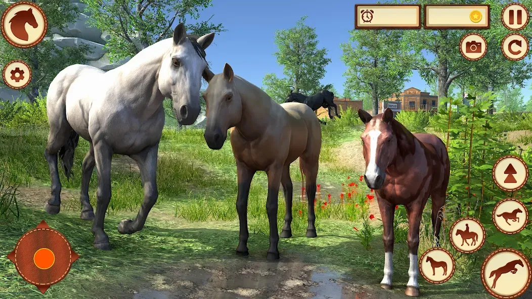 Virtual Wild Horse Family Sim [MOD: безлимитные деньги и ресурсы] Screenshot 1