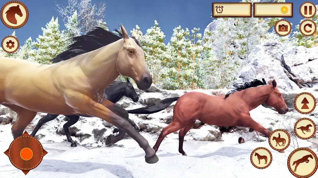 Virtual Wild Horse Family Sim [MOD: безлимитные деньги и ресурсы] Screenshot 2