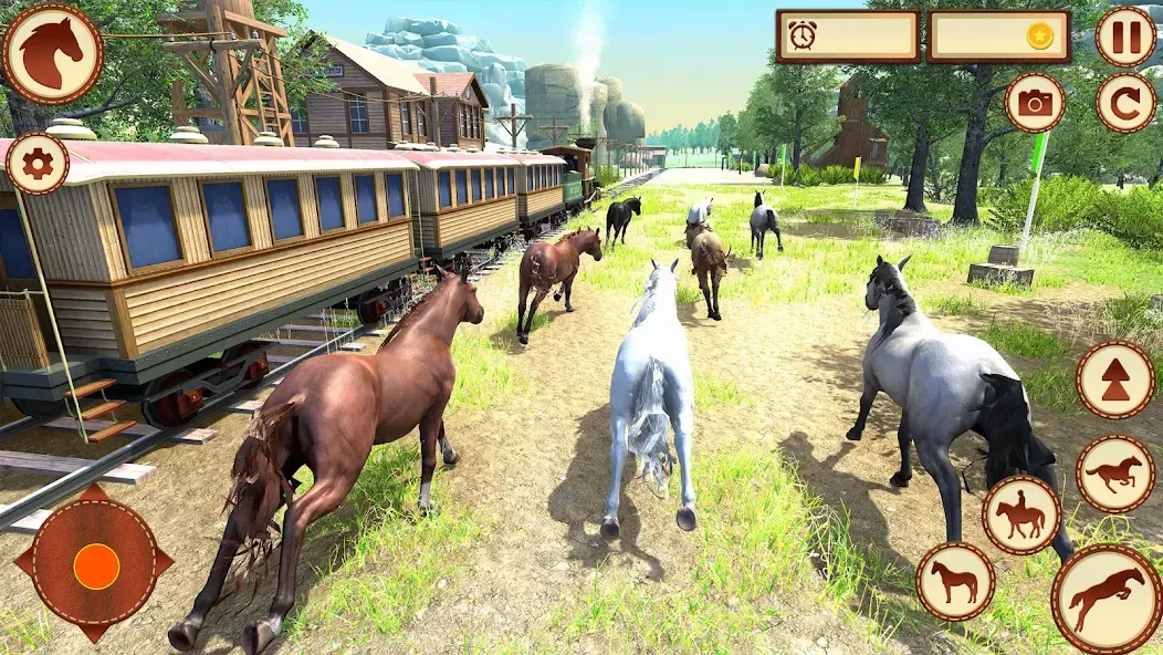Virtual Wild Horse Family Sim [MOD: безлимитные деньги и ресурсы] Screenshot 3
