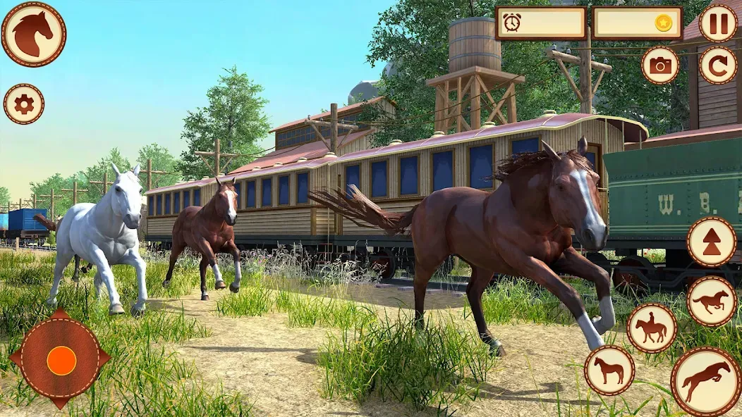 Virtual Wild Horse Family Sim [MOD: безлимитные деньги и ресурсы] Screenshot 4