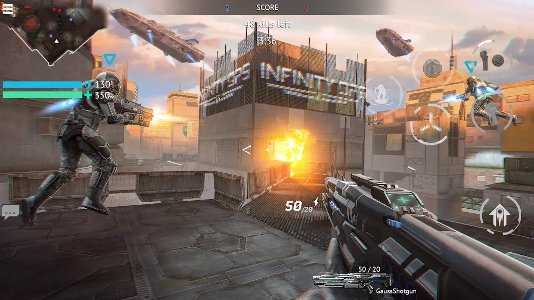 Infinity Ops: Cyberpunk FPS [MOD: безлимитные патроны и улучшенное оружие] Screenshot 3
